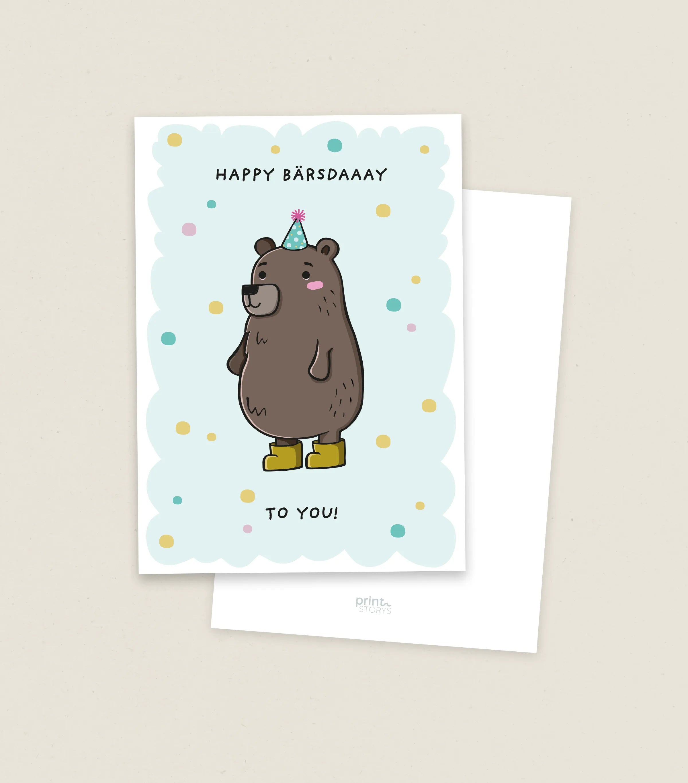 geburtstagskarten aufbewahren Geburtstagskarte 'Happy Bärsday' – PRINTSTORYS