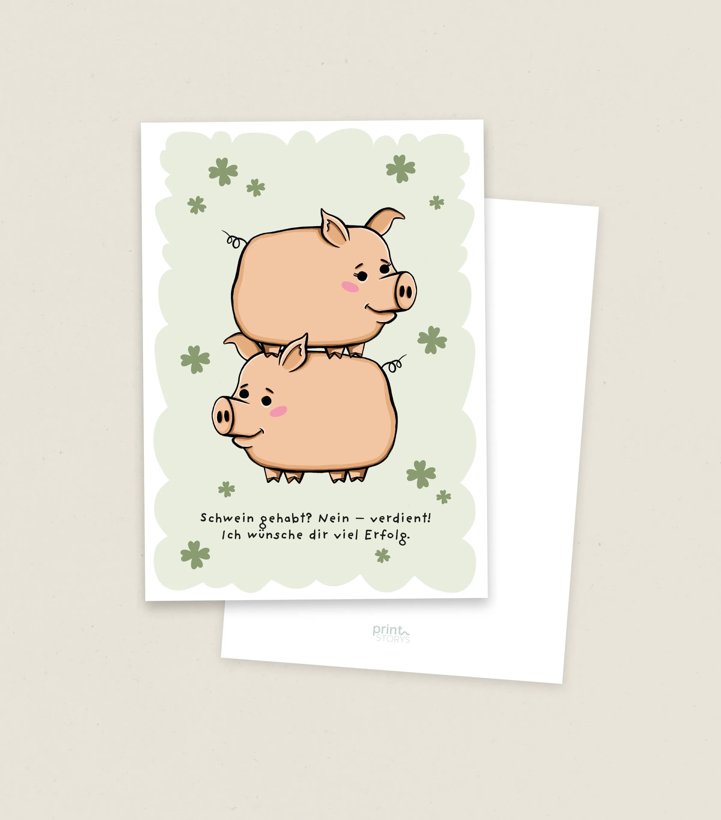 Glückskarte Schwein