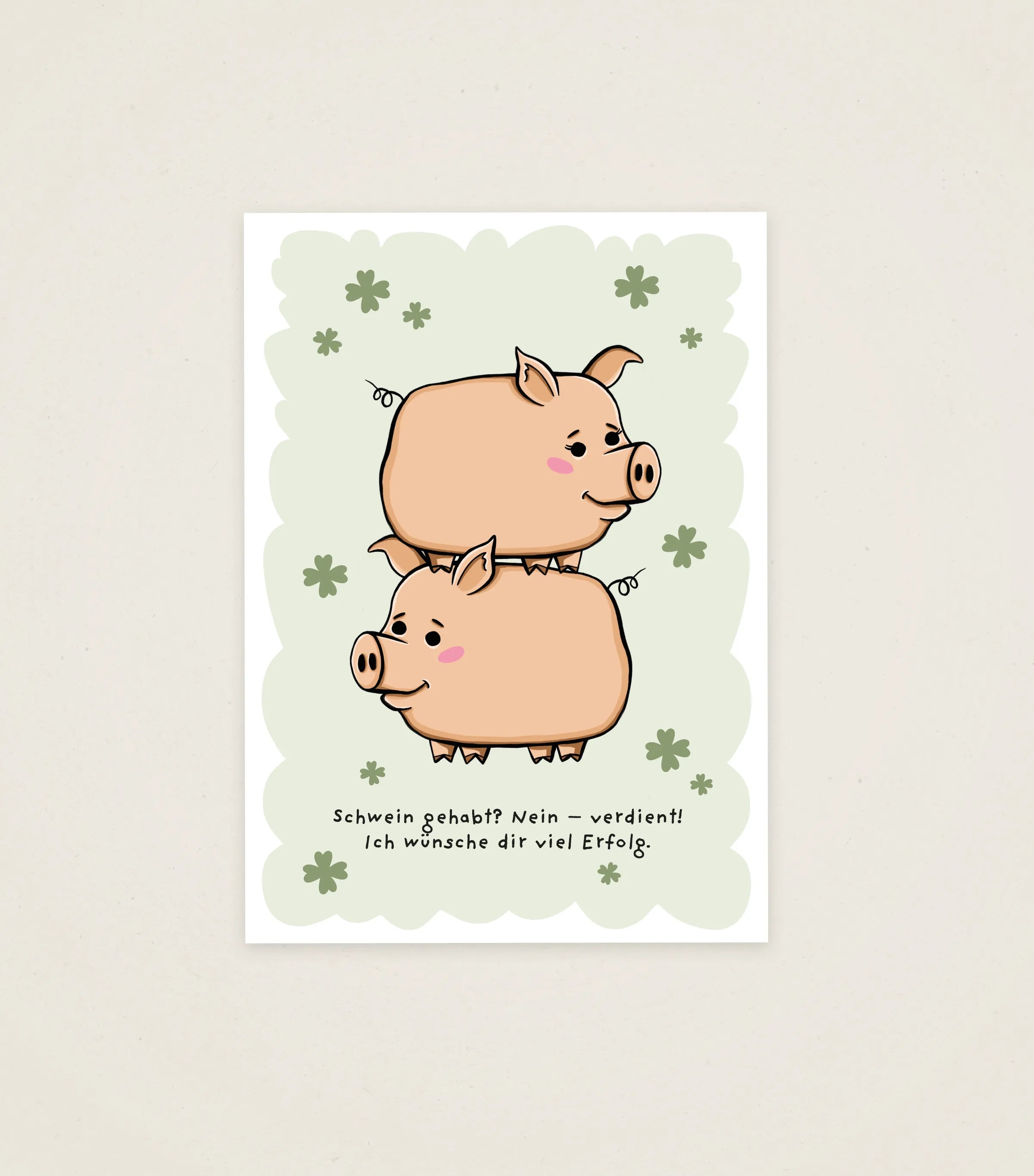 Glückskarte Schwein