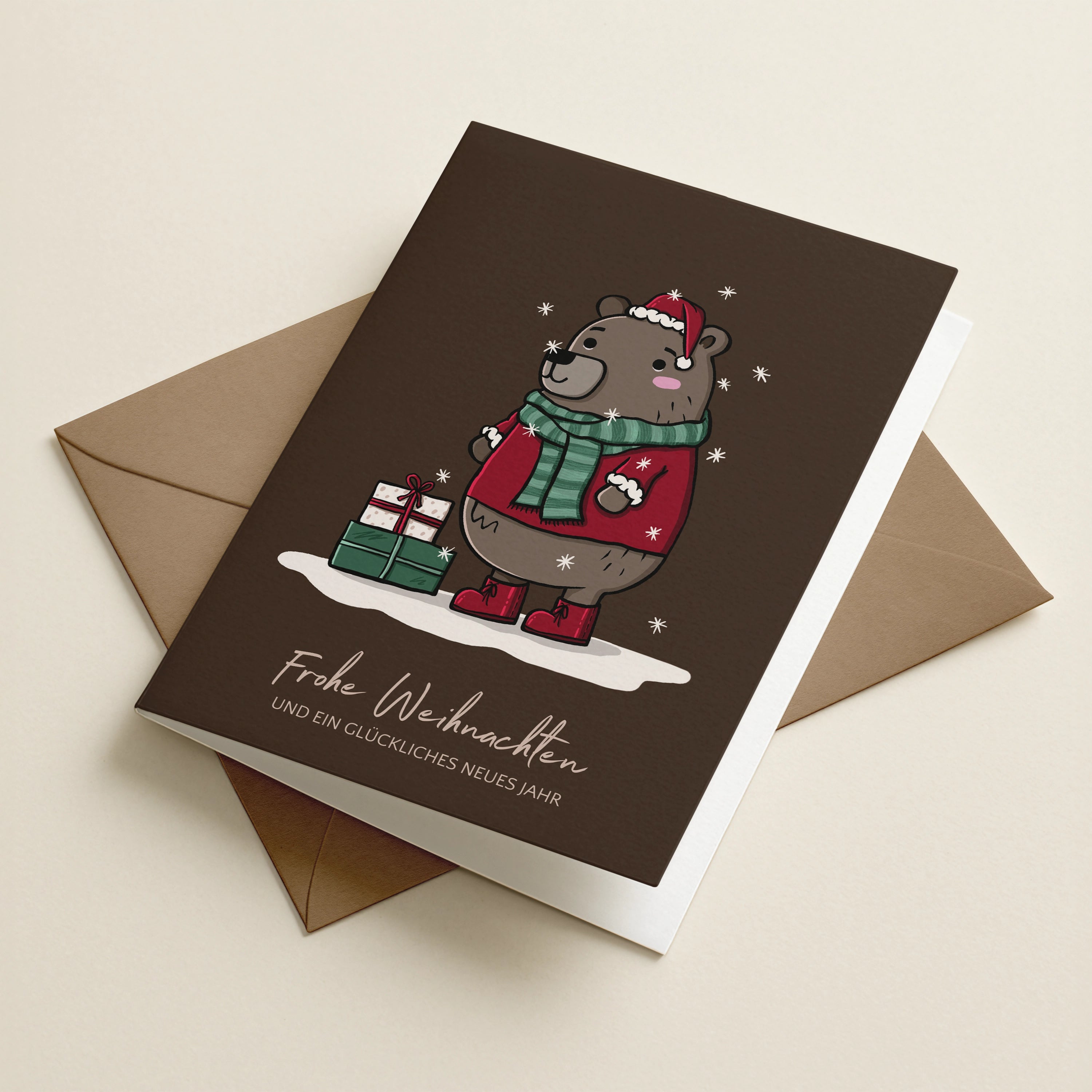 Weihnachtskarte Weihnachtsbär