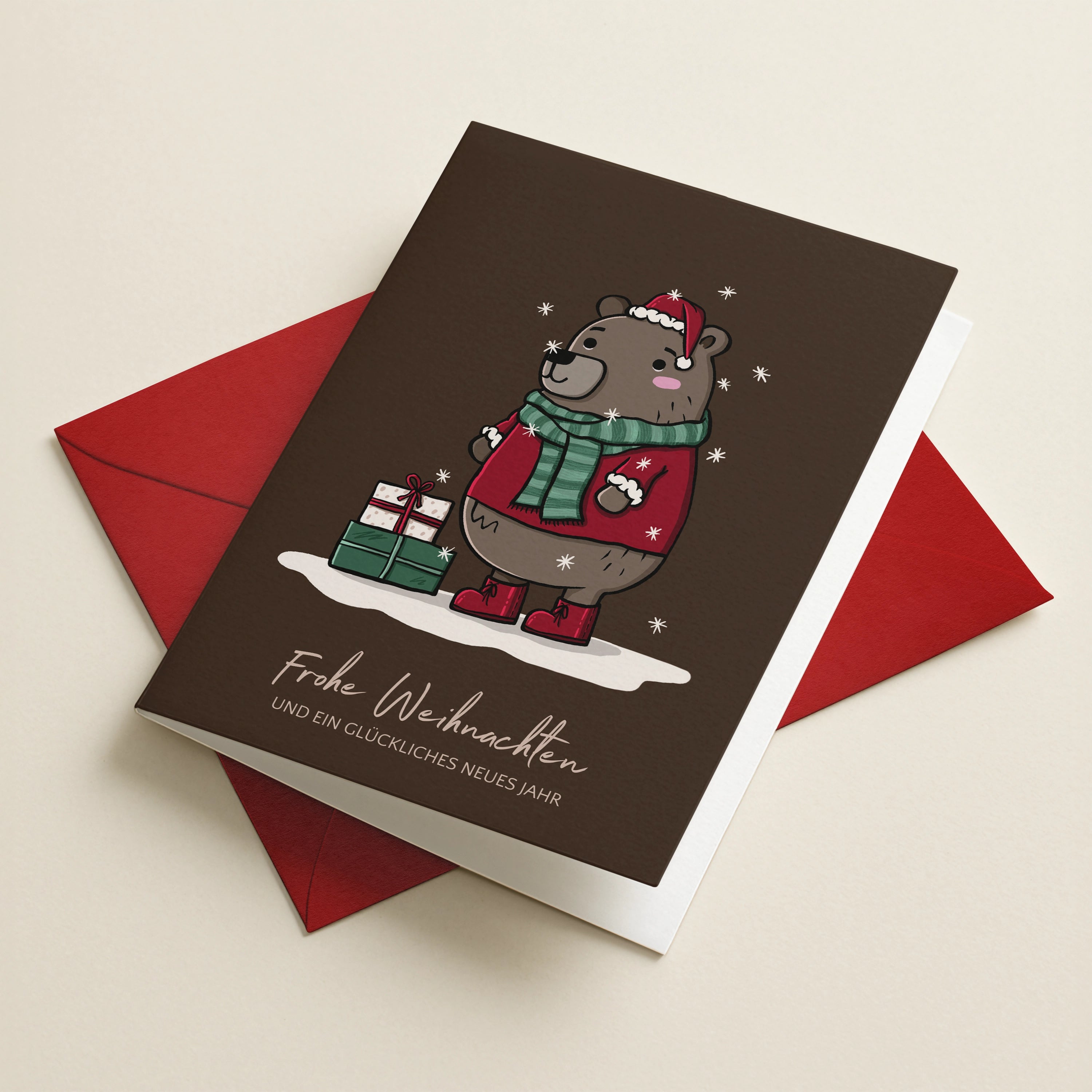 Weihnachtskarte Weihnachtsbär