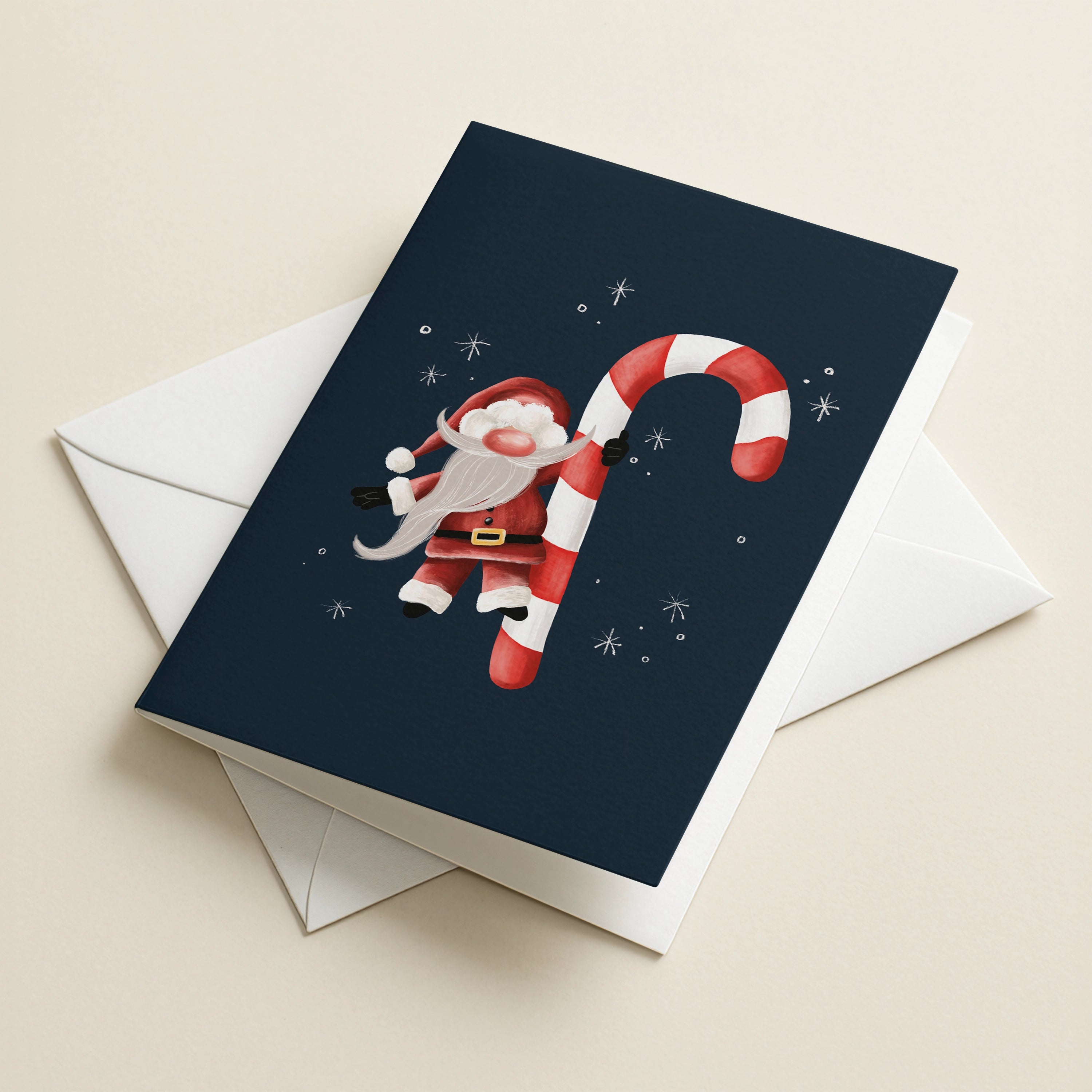 Weihnachtskarte Nikolaus Zuckerstange