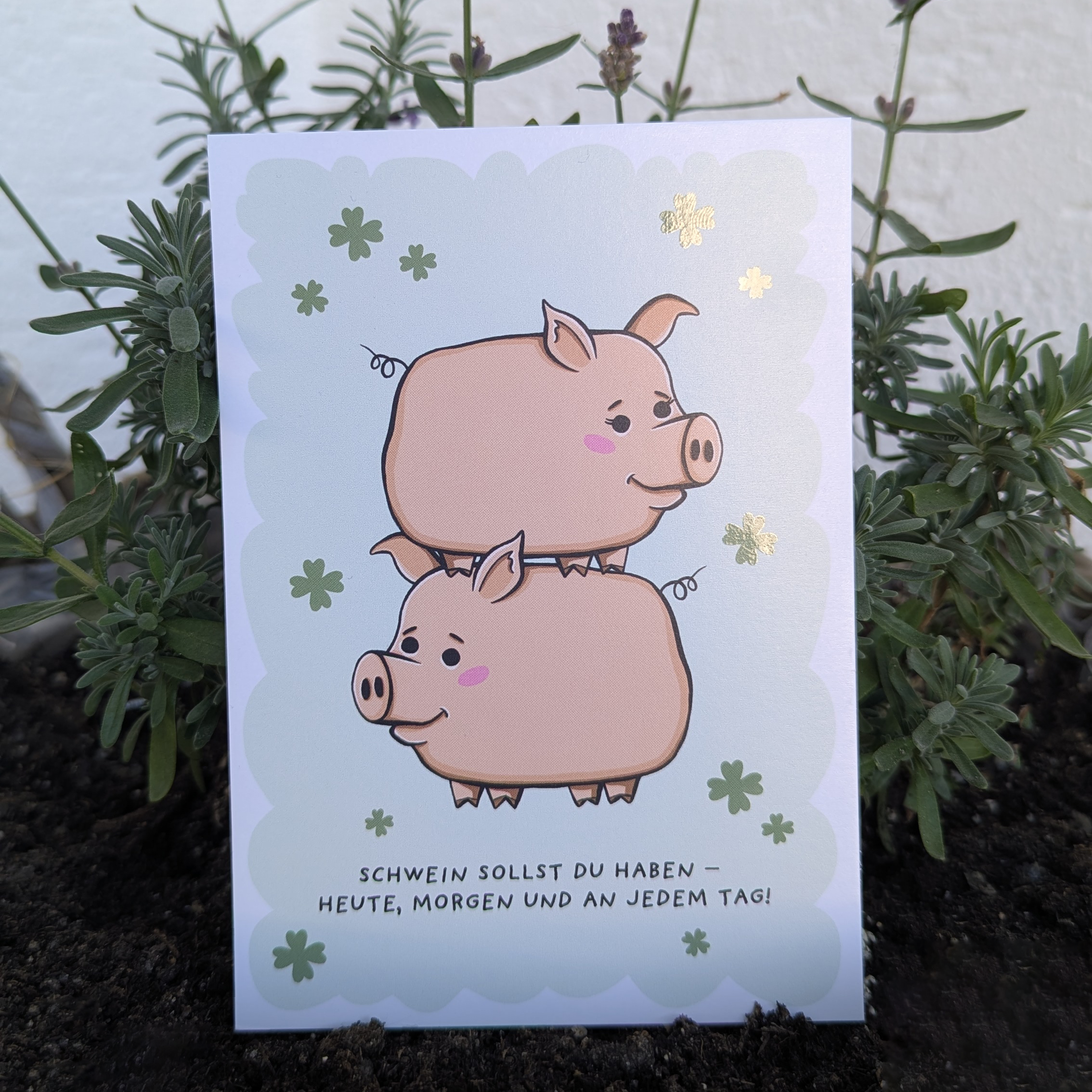 Glückskarte Schwein