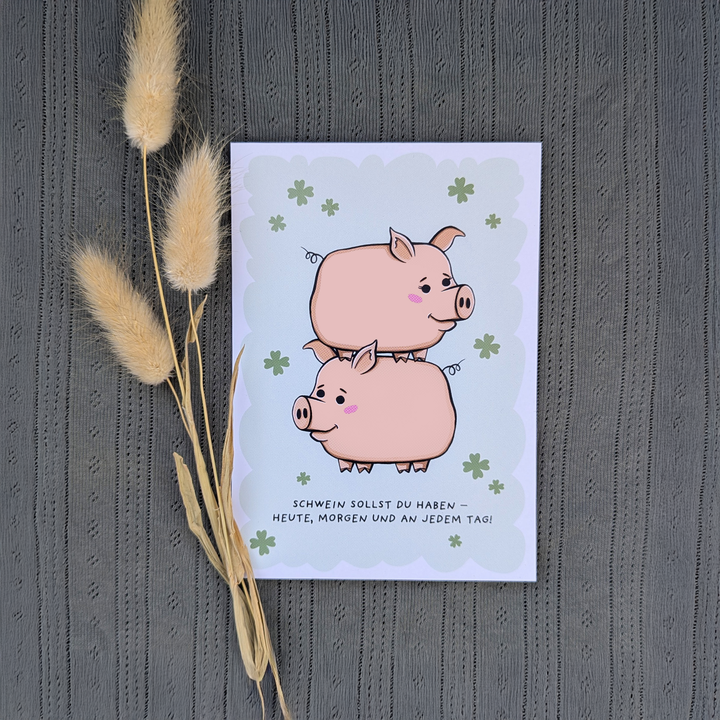 Glückskarte Schwein