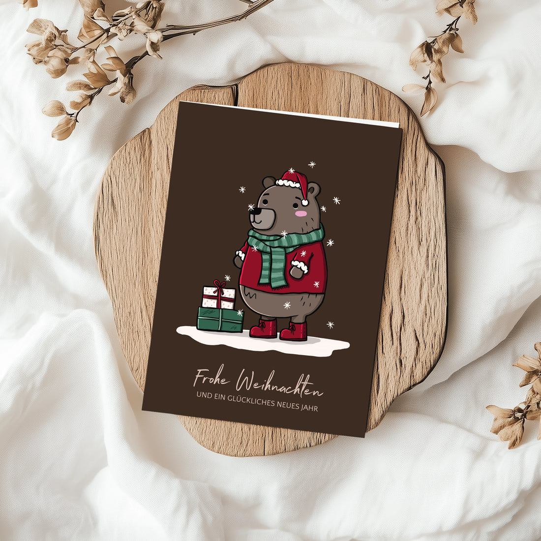 Weihnachtskarte Weihnachtsbär