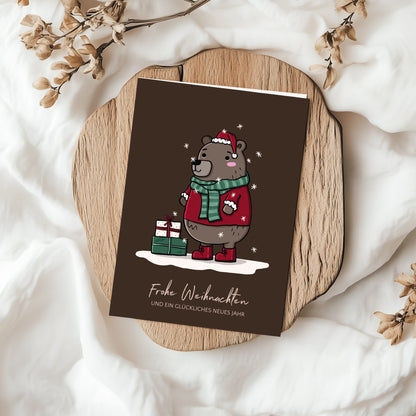 Weihnachtskarte Weihnachtsbär