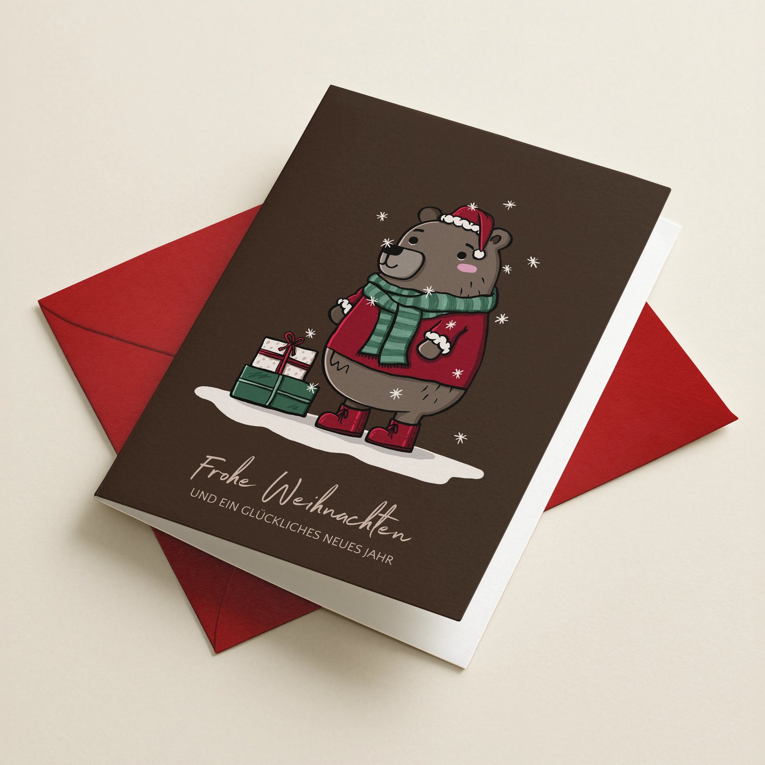 Weihnachtskarte Weihnachtsbär