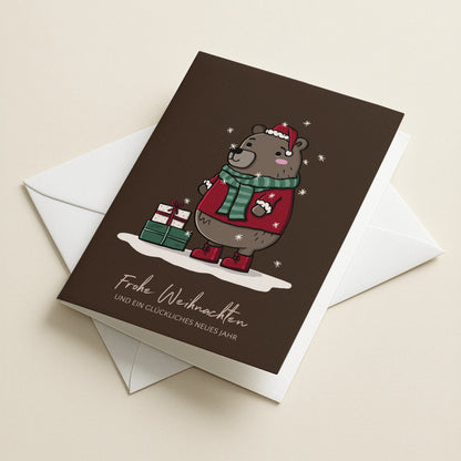 Weihnachtskarte Weihnachtsbär