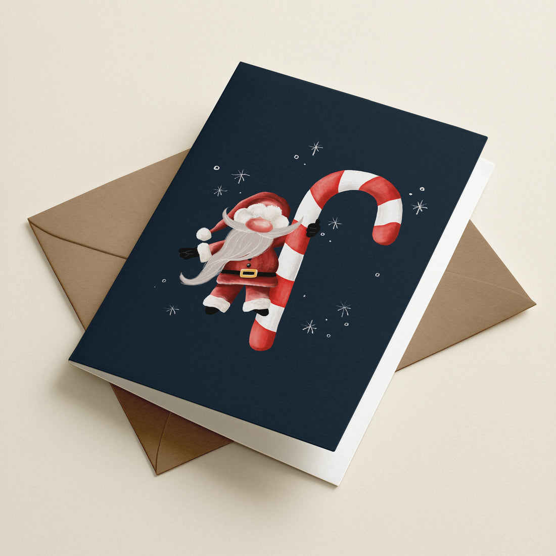 Weihnachtskarte Nikolaus Zuckerstange