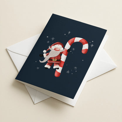 Weihnachtskarte Nikolaus Zuckerstange