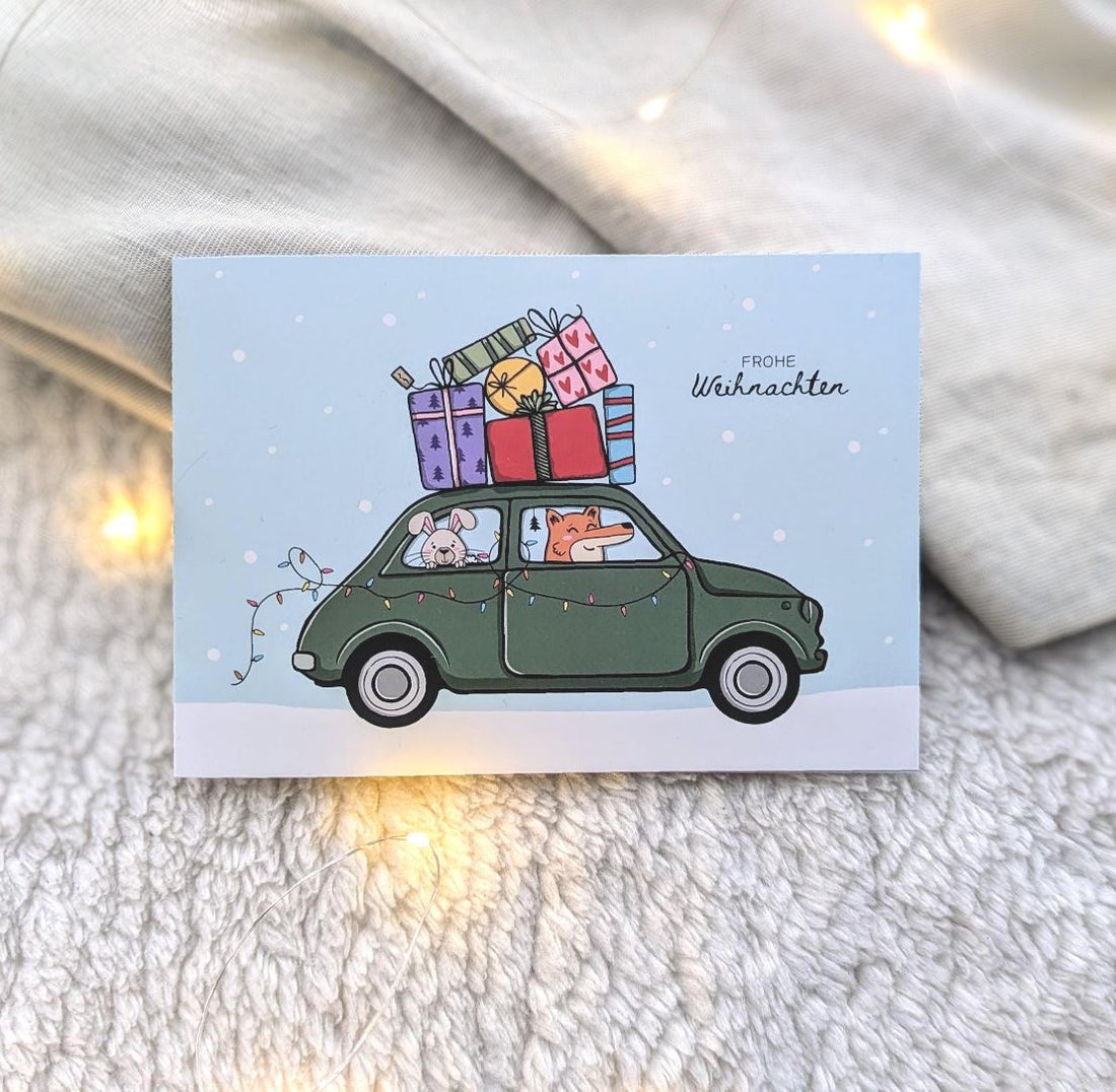 Weihnachtskarte Auto